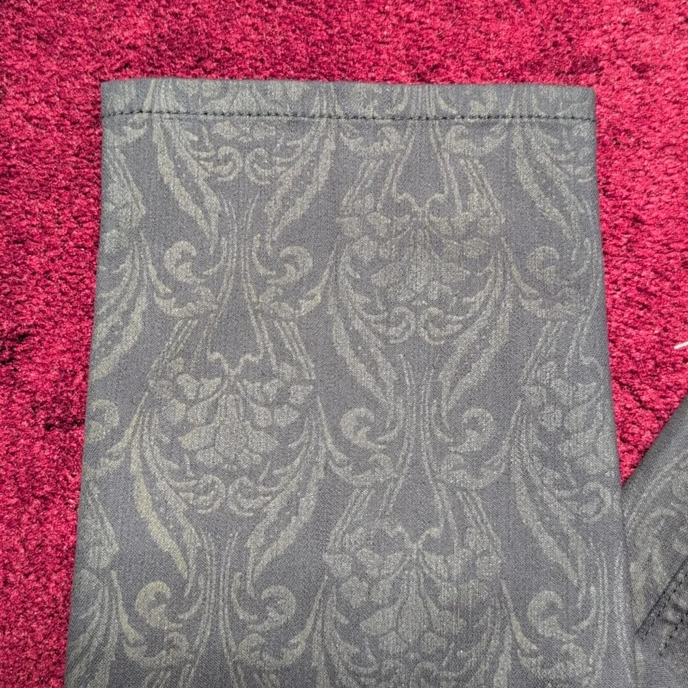 Tory Burch Charcoal Paisley Straight Jeans